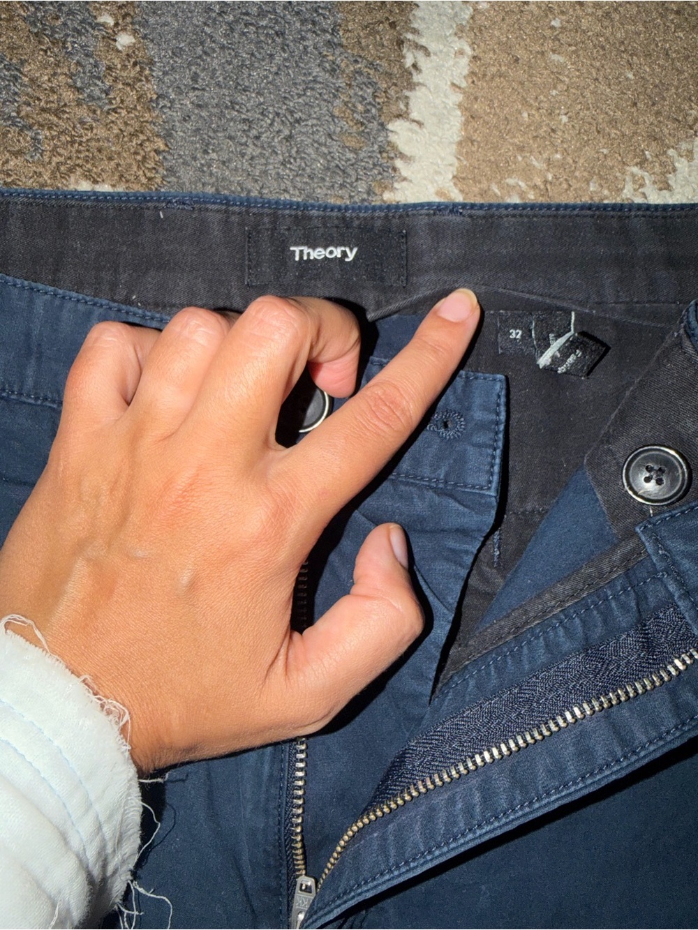 Theory Men's Slim Navy Shorts